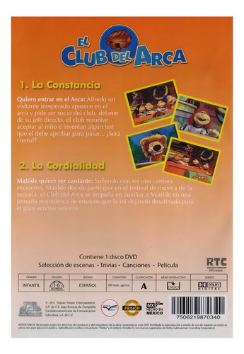 La Constancia Y La Cordialidad El Club Del Arca Dvd