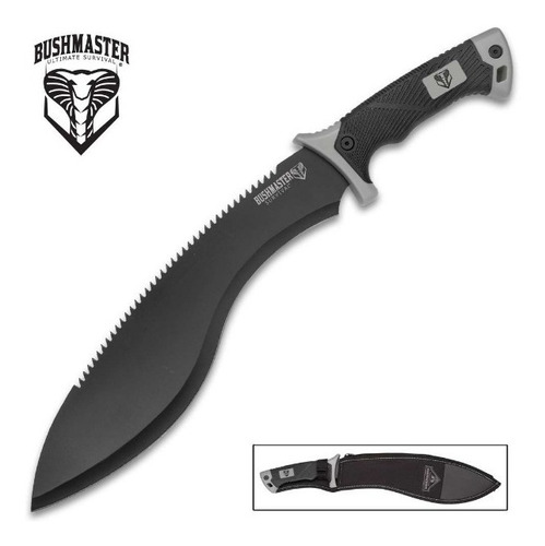 Cuchillo Bushmaster Black Kukri 46cm Tactico Militar Comando