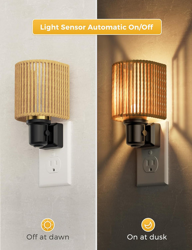 Luz Nocturna Enchufable Regulable Con Sensor De Luz