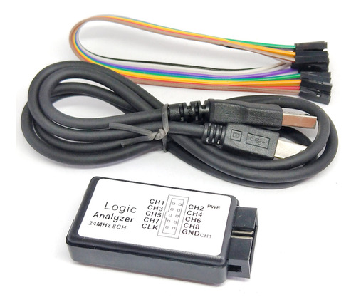 Analizador Lógico 16 Mhz, Lógico 24 Mhz, Depuración Usb 8 Mh