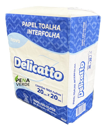 Pacote 1000 Papel Interfolha Delicatto 20 X 20 Para Dispense