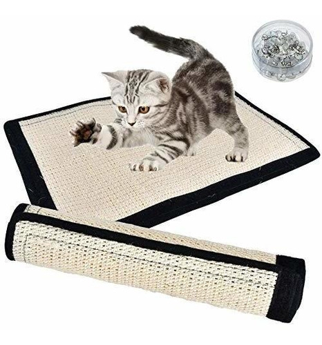 Alfombrilla Rascadora Para Gatos Velcro Para Envolver 2 Pzas