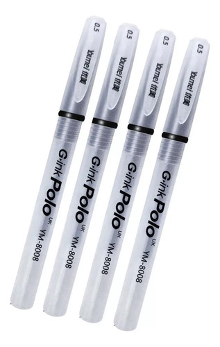 12 Plumas Boligrafos Gel Tinta Negra 0.5mm Ultrafina Calidad