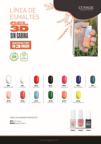 Imagen 2 de 2 de Esmaltes De Uñas Gel 3d Color Cuvage Sin Cabina Color 108 - Dark Creamnut