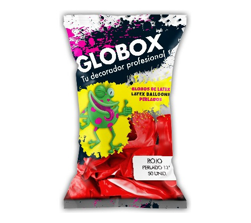 Imagen 1 de 1 de Globos Latex Perlados Globox Rojos X 50 U