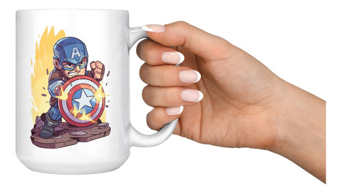 Taza Mug Grande Capitan America Marvel