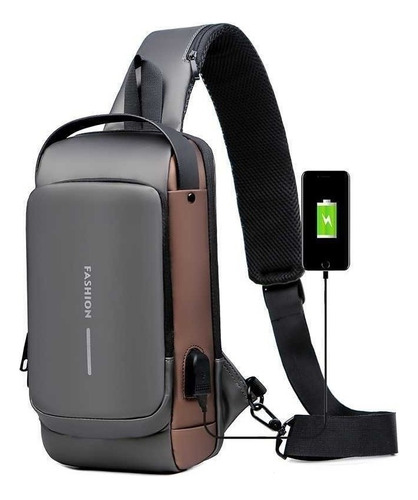 Bolsa Deportiva Antirrobo Con Carga Usb Para Caballero