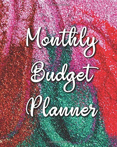 Monthly Budget Planner Abstract Glitter 12 Month Financial P