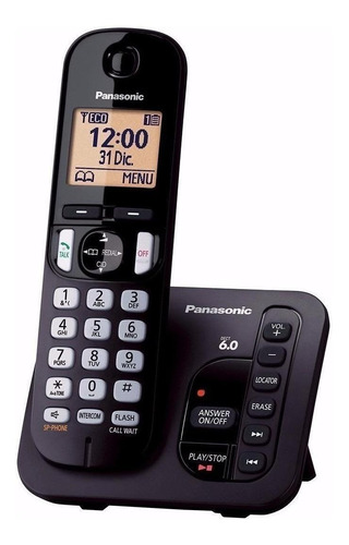 Teléfono Panasonic  KX-TGC220N inalámbrico Color negro