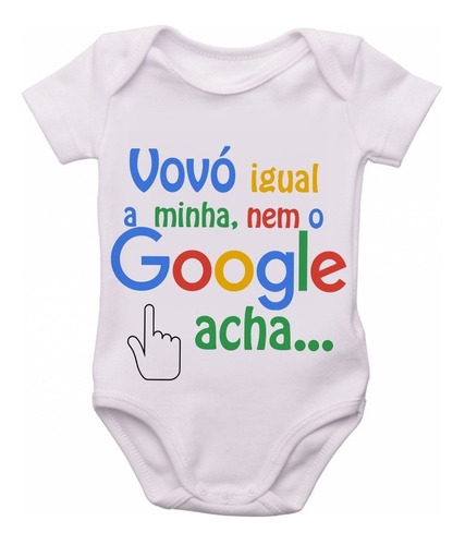 Body Infantil Roupa Bebê Nenê Vovó Igual A Minha Nem Google