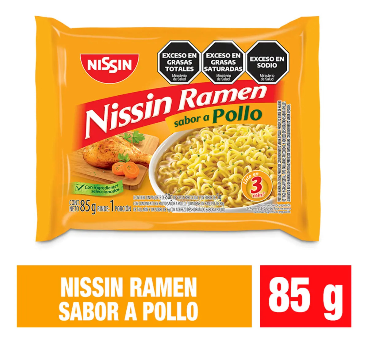 Sopa Ramen Pollo Nissin 85 Gr