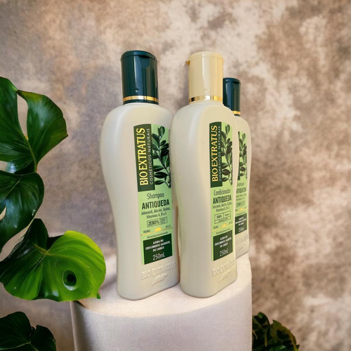 Kit 2 Shampoo 1 Condicionador Jaborandi 250ml Antiqueda