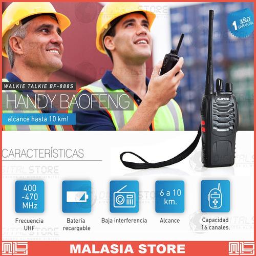 Imagen 2 de 9 de Handy Baofeng Radio Walkie Talkie Bf888s 16ch Uhf + Auricul