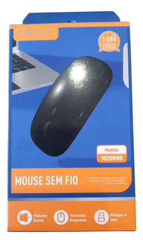 Mouse Sem Fio Wireless Óptico Usb Ergonômico Pc Notebook Pt