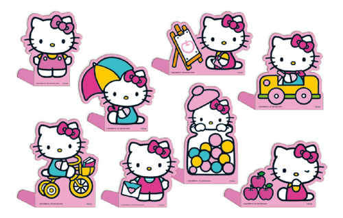 Decoração De Mesa Festa Hello Kitty - 8 Unidades - Festcolor
