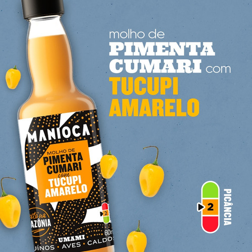 Molho De Pimenta C/ Tucupi 60ml Sem Glúten Feito Na Amazônia