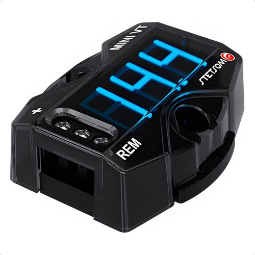 Mini Voltímetro Digital Medidor De Bateria Compacto 12v Led Azul Voltimetro De Bateria C/ Parafusos De Fixação