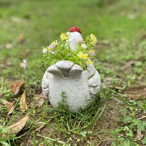 Macetas Para Plantas S Maceta Para Pollos Linda Estatua De P