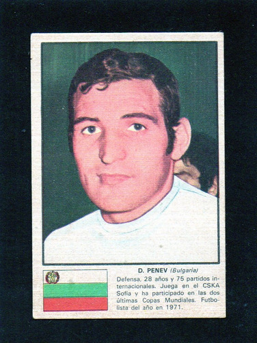 Figurita Munich 1974, Penev, Seleccion De Bulgaria , Mira!!!