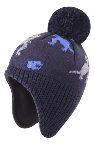 Llmoway Gorro Bebé Con Pompón Y Orejeras Bebé, Gorro Punto