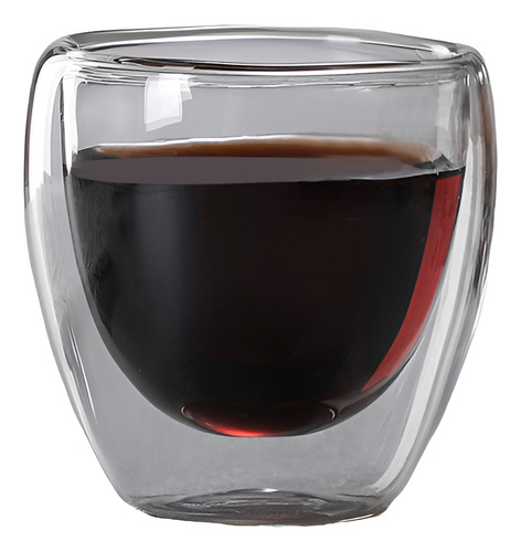 Taza De Té De Doble Capa De 80 Ml Taza De Café Transparente