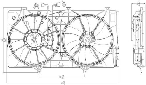 Cpp - Ventilador De Refrigeracion Para Radiador Lexus Es350