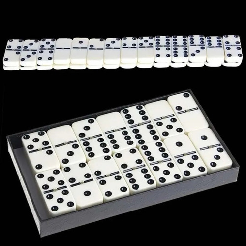 Juego Domino Profesional Beige Doble 6 - Set 28