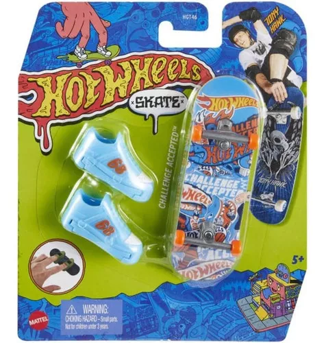 Hw Hot Wheels Mini Skate De Dedo Com Tenis Hgt46