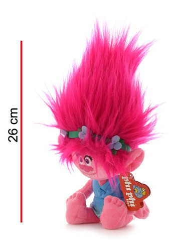 Imagen 3 de 4 de Poppy Trolls Peluche Licencia Original 26 Cm- Phi Phi Toys.