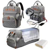 Comprar Bolso Mochila Maternal Cuna Cambiador Estuche Correas Y Usb