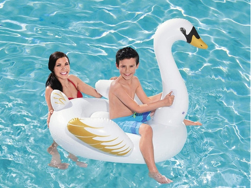 Flotador Inflable Cisne C/ Agarraderas P Niños 1.22x1.22m