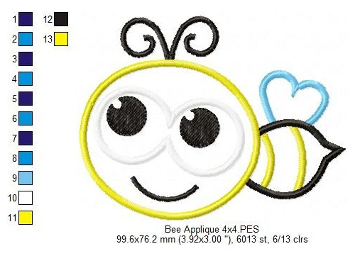 Matriz Para Bordados Maquina Animalitos Abeja Abejita 1236