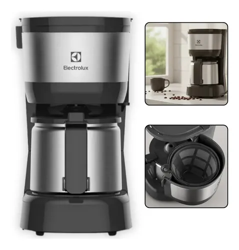 Cafeteira Elétrica Electrolux Ecm12 Efficient Jarra Aço Inox Preto/inox 127v