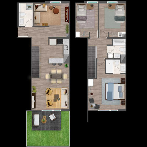 Arriendo Amplio Duplex 104 3d+3b+estar+patio (92088)