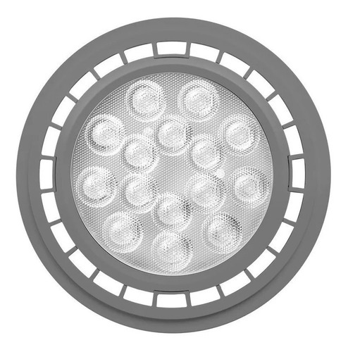 Lampara Led Ar111 Pvc 15w Led Gris Luz Fria 220v Gu10 Macroled