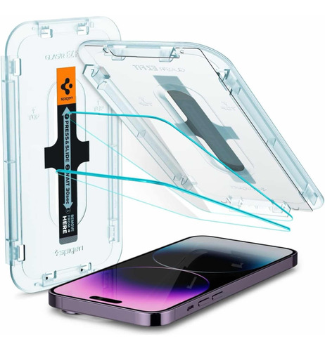 Spigen Paquete 2 Vidrios Templados Para iPhone 14 Pro Max
