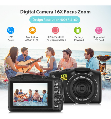 Cámara Digital De Alta Resolución 4k/60fps 48mp Multifunción