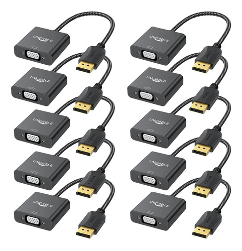 Adaptadores Displayport A Vga, Paquete De 10 Adaptadores Dp