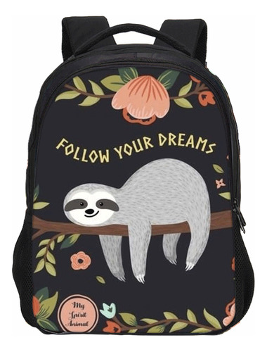 Mochila Casual De Dibujos Animados De Perezosos Para Niños C