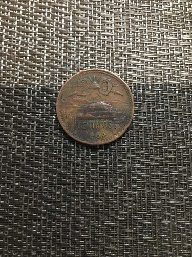 Moneda Antigua 20 Centavos Teotihuacán 1964