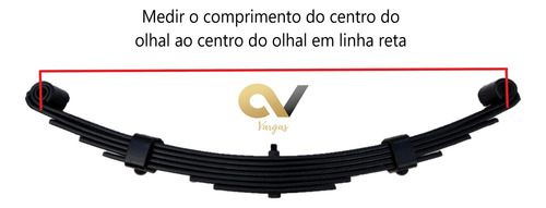 Conjunto Suspensão 02 Feixe De Molas 1000kg Reboque Trailer
