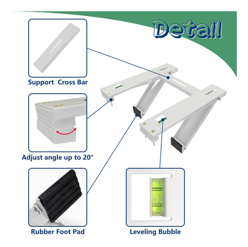Soporte De Aire Acondicionado Para Ventana Resistente Ajusta
