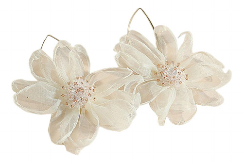 Ganchos Para Las Orejas Con Borlas Colgantes De Flores Para