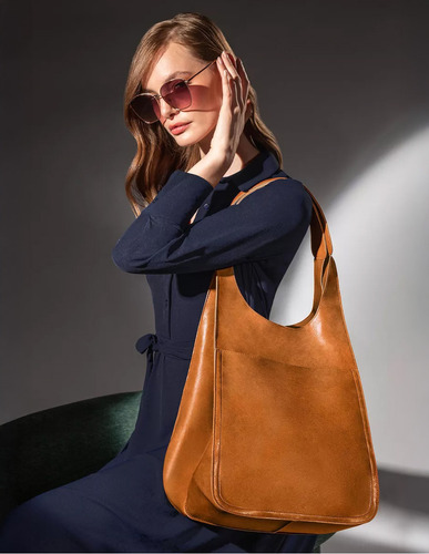 Bolsa Maxi Andrea Para Mujer Con Bolsillo Al Frente Cafe Color Chocolate