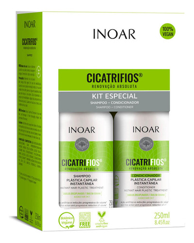 Shampoo Y Acondicionador Cicatrifios 250 Ml C.u.  Inoar