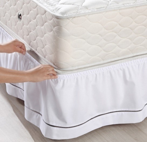 Saia Para Cama Box King Size Branco Santista Roupa De Cama