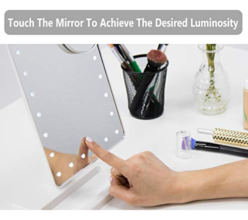 Espejo De Maquillaje Iluminado Con 24 Luces Led