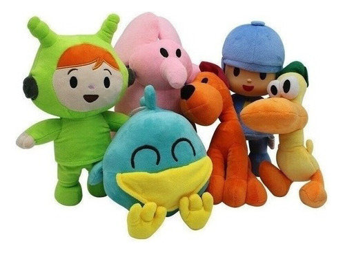 6 Piezas Pocoyo Elly Pato Muñeco De Peluche Juguete Regalo