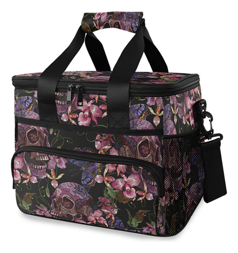 Mnsruu Bolsa Picnic Diseño Calavera Mariposa Orquidea Para