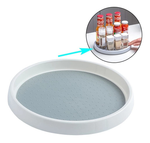 Imagen 6 de 10 de Bandeja Organizador Giratorio Para Cocina Baño Alacenas